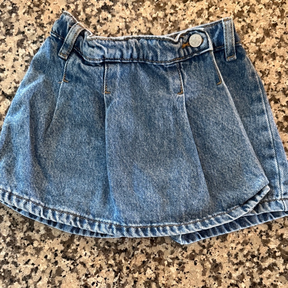Zara Girls Denim Blue Skort